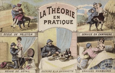 Teorie a praxe, romantika a vojenství (barevné lito) od French School