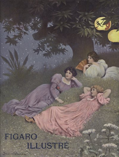 Tři ženy ležící pod stromem od French School
