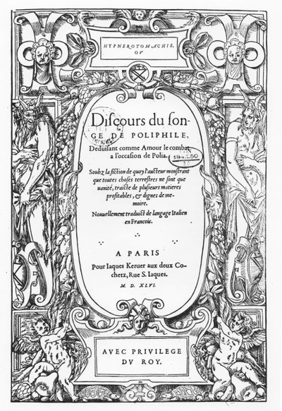 Titulní strana „Rozpravy o snu polifilie“ od French School