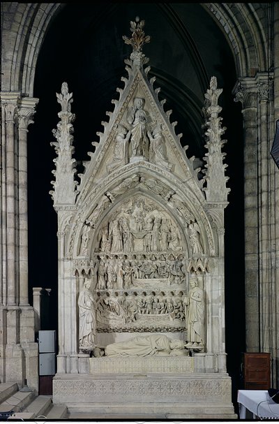 Hrob Dagoberta I. (605-39) krále Franků, obnoven Adolphe Victore Geoffrey-Dechaume (1816-92) v roce 1862, kolem 1263 od French School