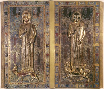 Hrob Jeana (1234-50) a Blanche (1234-50) z Francie, dětí Ludvíka IX. (1214-70) a Markéty z Provence (zlato a smalt) od French School