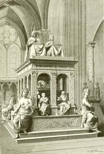 Hrob Ludvíka XII a Anny de Bretagne v Saint Denis od French School