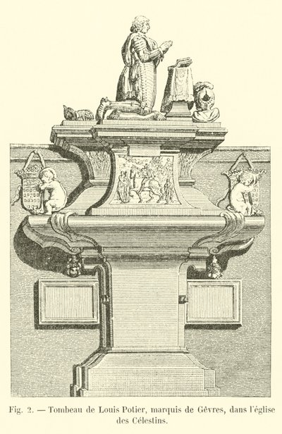 Hrobka Louise Potiera, markýze z Gesvres, v kostele Celestins od French School