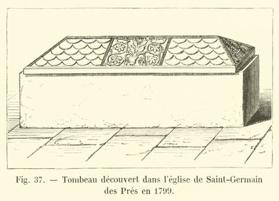 Hrobka objevena v kostele Saint-Germain des Pres v roce 1799 od French School