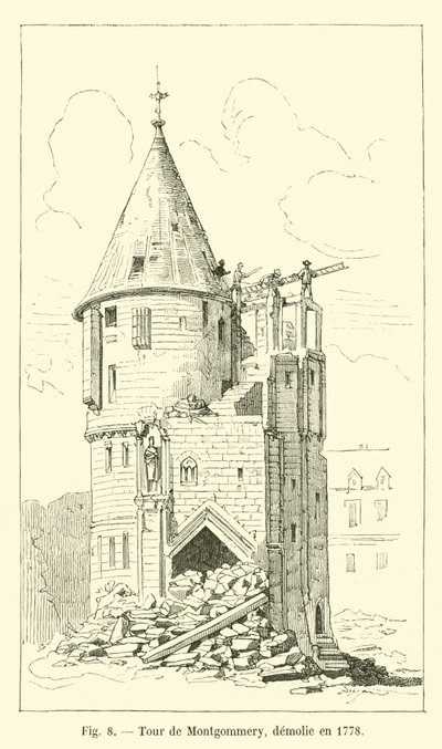 Montgommery Tower, zničena v roce 1778 od French School