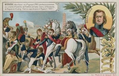 Obchodní karta s obrázkem zobrazujícím Napoleona Bonaparta v Ratisbonne od French School