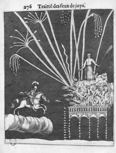Treatise of Bonfires, ilustrace z Praxe of War od Francoise Malthuse, Paříž, 1656 od French School