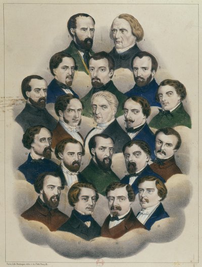 Soud v Bourges s francouzskými republikánskými vůdci demonstrací v Paříži z 15. května 1848 od French School