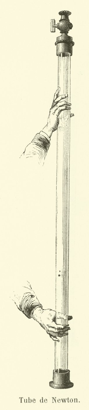 Tube of Isaac Newton (rytina) od French School