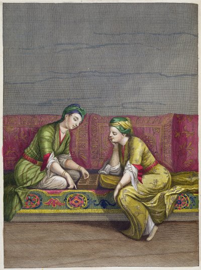 Turecké dívky hrající na mangalu, 18. století od French School