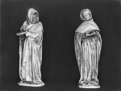 Dva truchlící, z hrobky vévody Jean de Berry (1340-1416) kolem 1450-53 (alabastr) od French School