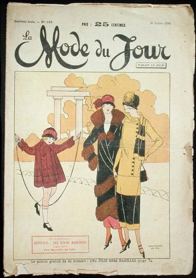 Dvě ženy a malá holčička v parku, ilustrace z 