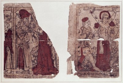 Dva výjevy mučednické smrti sv. Reginy (d.c.286) (xylograf) od French School