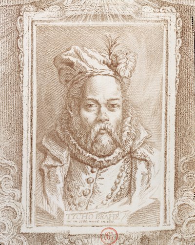 Tycho Brahe (1546-1601), ilustrace z Histoire des Mathematiciens od Alexandra Saveriena (1720-1805), vydané v Paříži, 1766 od French School