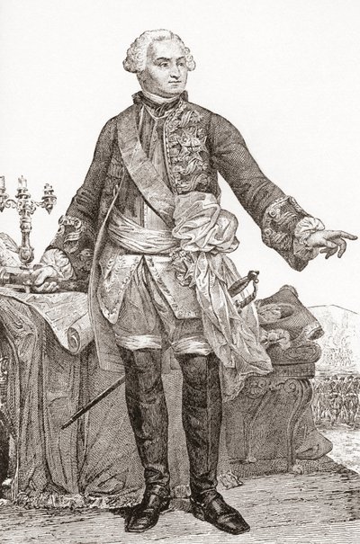 Ulrich Frédéric Woldemar, Comte de Lowendal, 17001755. Francouzský voják a státníci německého původu. Z Les Heures Libres vydané v roce 1908. od French School