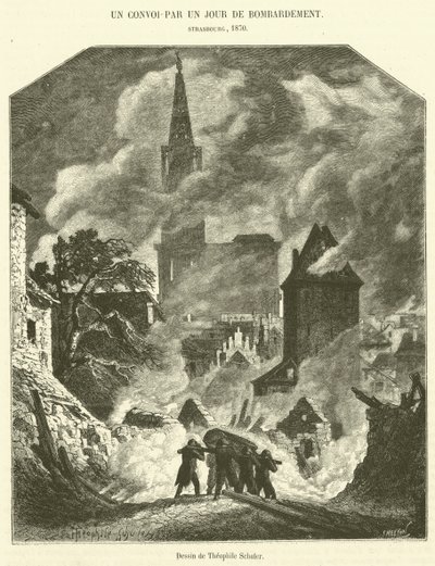 A Convoy-A Day of Bombardment (rytina) od French School
