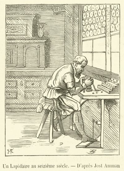 Lapidárium v ​​šestnáctém století (rytina) od French School