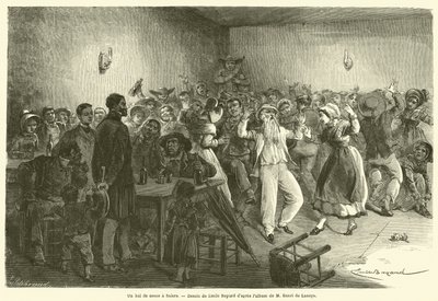 A bal de noces a Salers (rytina) od French School