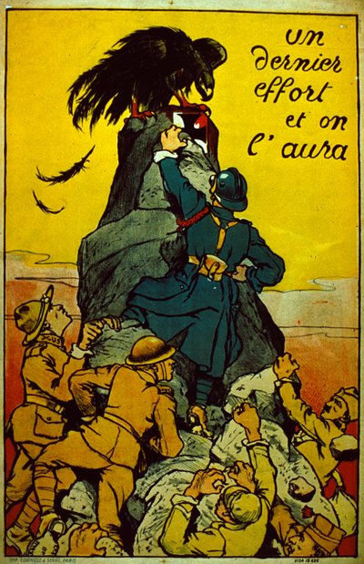 Poslední pokus a máme ho (barevná litografie) od French School