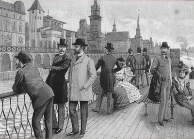 Světová výstava 1900 v Paříži: ulice národů. od French School