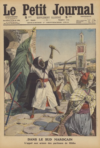 Povstání v jižním Maroku (barva litho) od French School