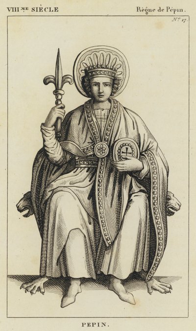 VIII Siecle, Regne de Pepin, Pepin (rytina) od French School