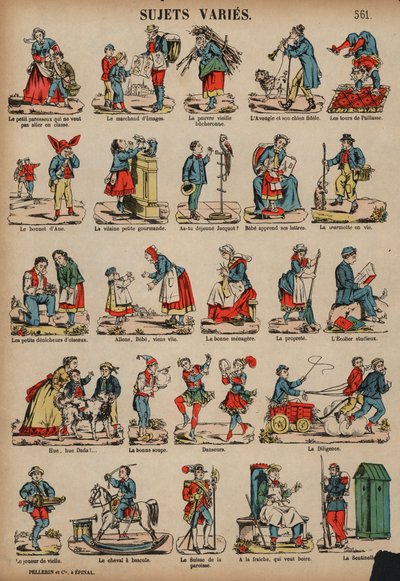 Různé předměty (barevné rytí) od French School