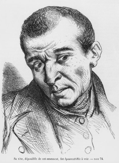 Vautrin zatčen a identifikován, ilustrace ze Splendeurs et Miseres des Courtisanes od Honore de Balzaca, vydáno 1867 od French School