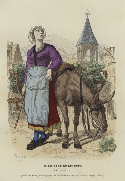 Prodavač zeleniny, 16. století od French School