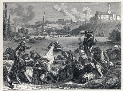 Vendeeská válka (1793-1796): Vendeans, poražení v bitvě u Cholet, se vrátili k Loiře 18. od French School