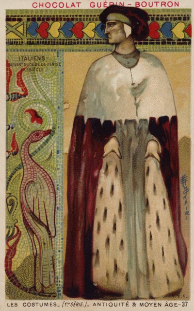 Benátský kostým, 9. století od French School