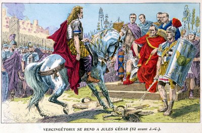 Vercingétorix jde k Juliu Caesarovi (52 př.nl) od French School