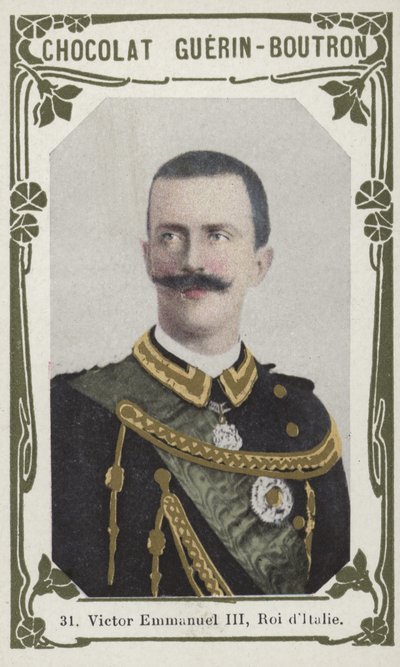 Victor Emmanuel III, Roi dItalie (barevné foto) od French School
