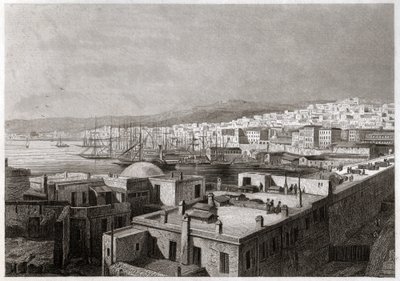 Pohled na Alžír. (rytina, cca 1850) od French School