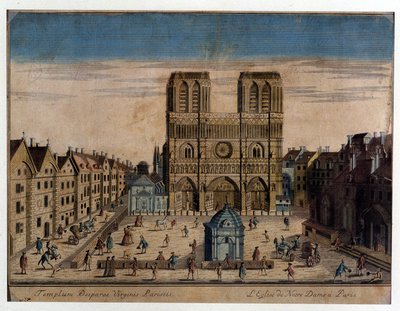 Pohled na Notre Dame v Paříži od French School