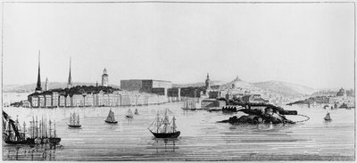 Pohled na Stockholm, 1841 od French School