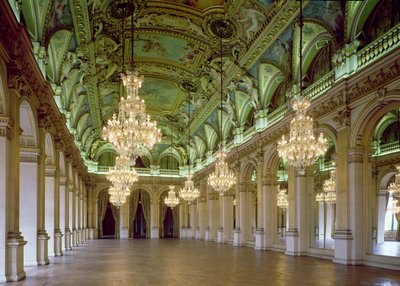 Pohled na Grande Salle des Fetes, po roce 1871 od French School