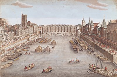 Pohled na Pont au Change při pohledu po proudu od French School