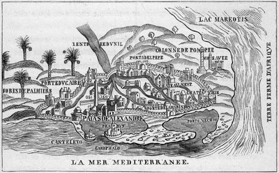 Pohled na město Alexandrie, Egypt od French School