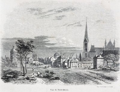 Pohled na město Saint Denis, počátek 19. století. od French School