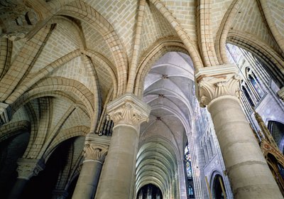Pohled na klenbu v ambulatu, c.1140-44 od French School