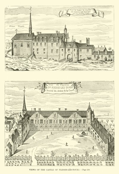Pohledy na hrad Plessis-les-Tours od French School