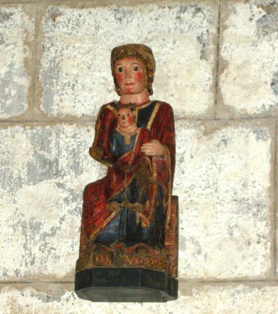 Panna a dítě (dřevo) od French School