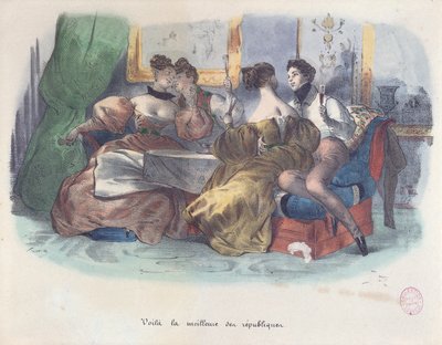 Tady to máte, nejlepší z republik, Karikatura revoluce z roku 1848 od French School