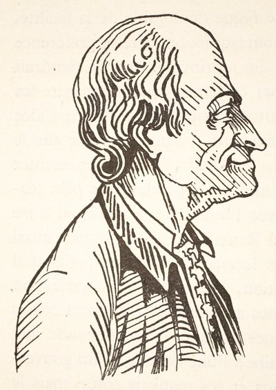 Voltaire, kopie Boris Mestchersky (zemř. 1957), ilustrace z knihy Histoire de la Nation Francaise, Sciences, Svazek I a II, autor Gabriel Hanotaux (1853-1944), 1924 od French School