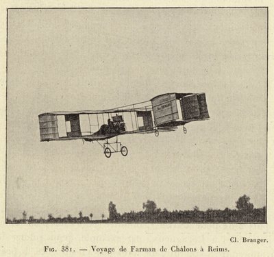 Farmanova cesta z Chalons do Remeše (rytina) od French School