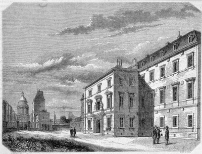 Pohled na Ecole Normale - rytina, konec 19. století od French School