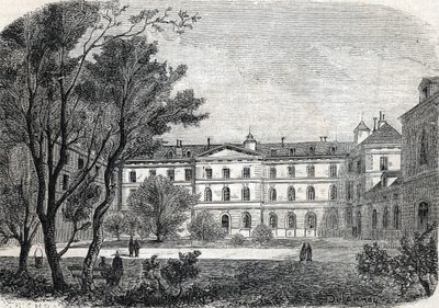 “Výhled na nemocnici Pietie v Paříži” od French School