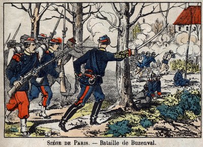 Válka roku 1870 mezi Francií a Pruskem: Bitva u Buzenvalu v oblasti Paříže dne 19.01.1871. od French School