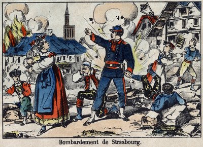 Válka roku 1870 mezi Francií a Pruskem: Obléhání a bombardování Štrasburku od French School